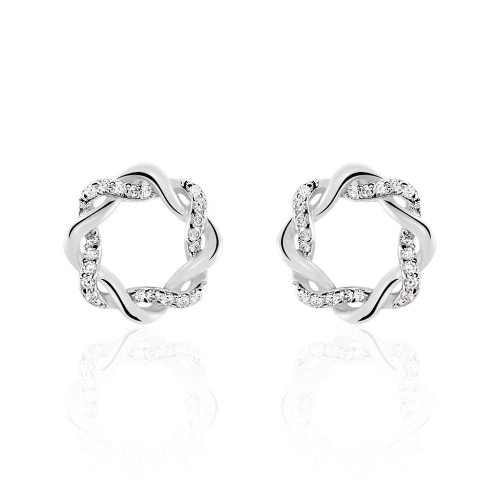 Orecchini Lobo Silver Shine Argento Rodiato Cubic Zirconia - Orecchini a Lobo Donna | Stroili