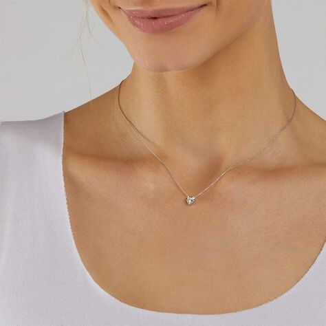 Collana Petali Oro Bianco Diamante - Collane Donna | Stroili