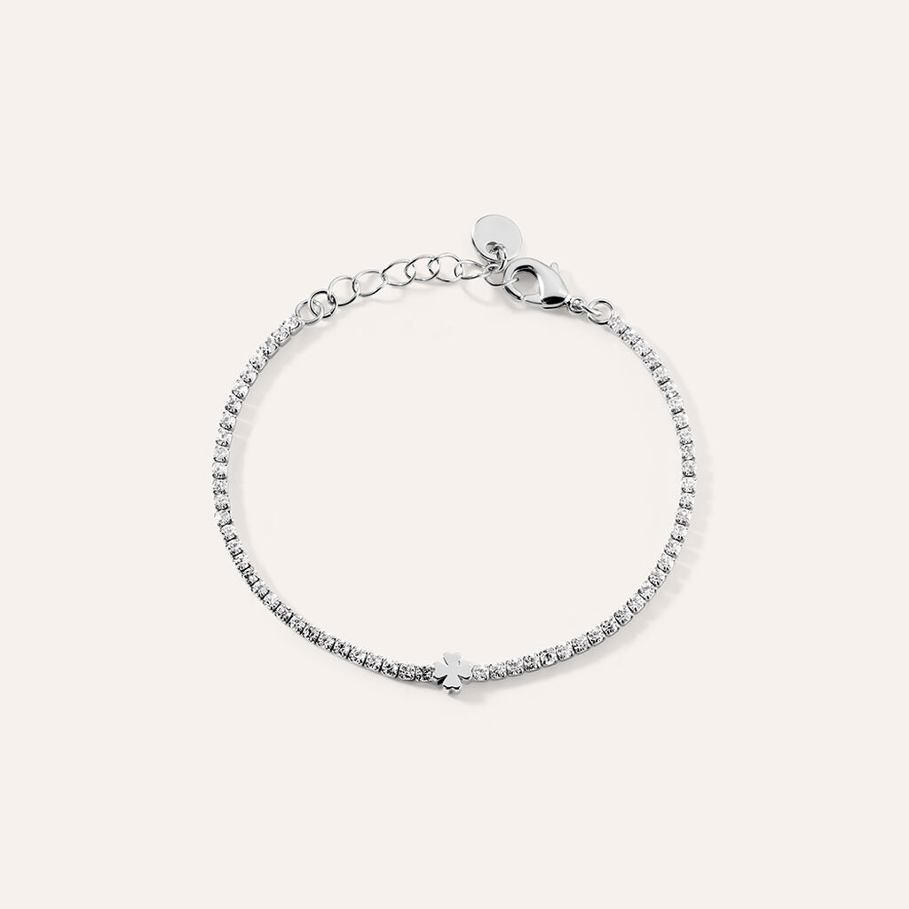 Bracciale Tennis Romantic Shine Metallo Cristallo - Bracciali Tennis Donna | Stroili
