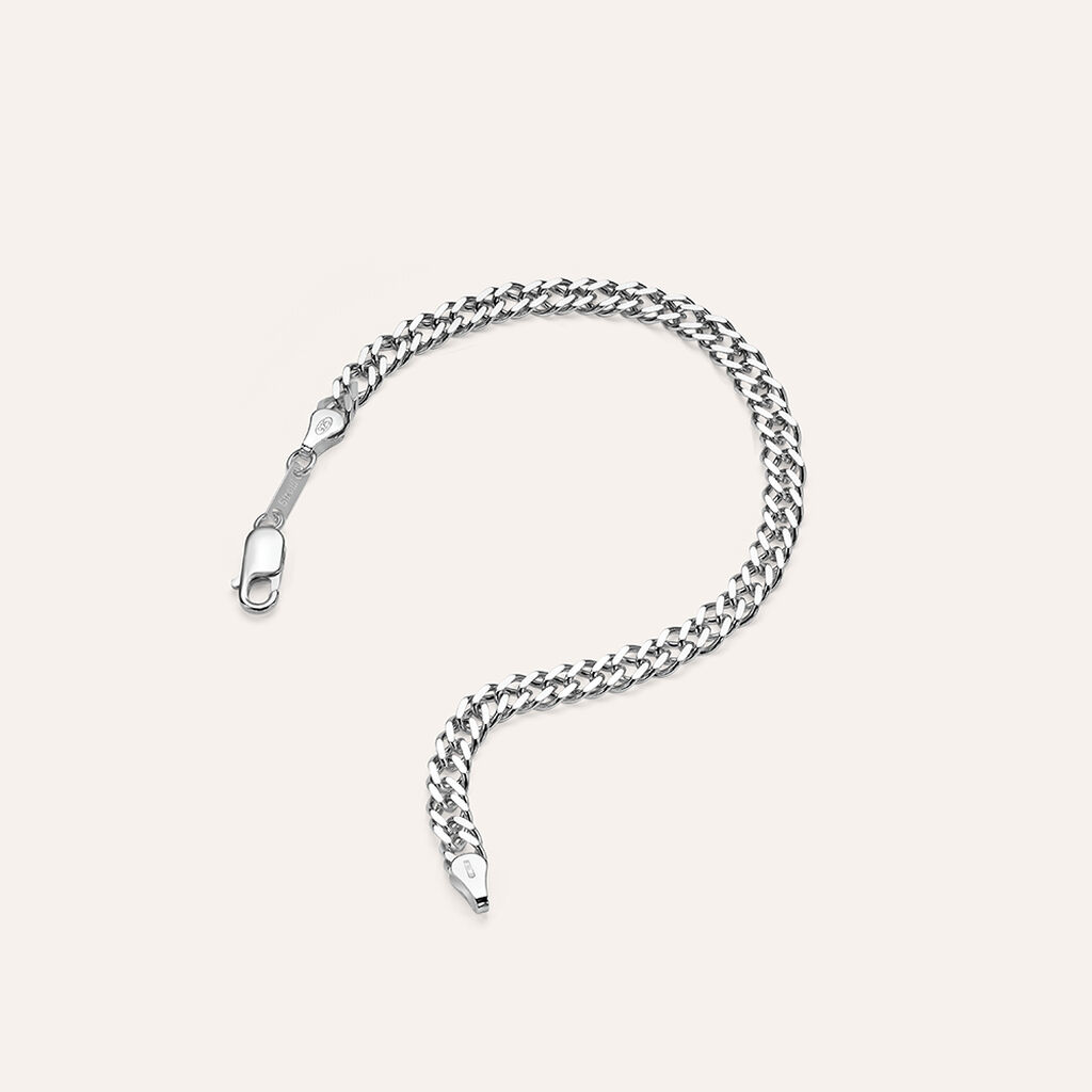 Bracciale Catena Gentleman Argento Rodiato - Bracciali Uomo | Stroili