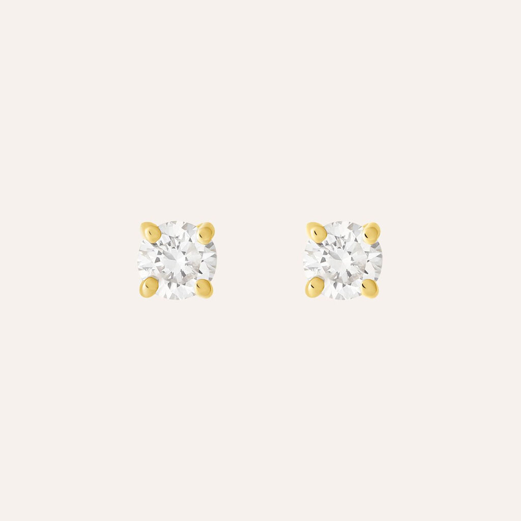 Orecchini Lobo Punto Luce Grace Oro Giallo Diamante