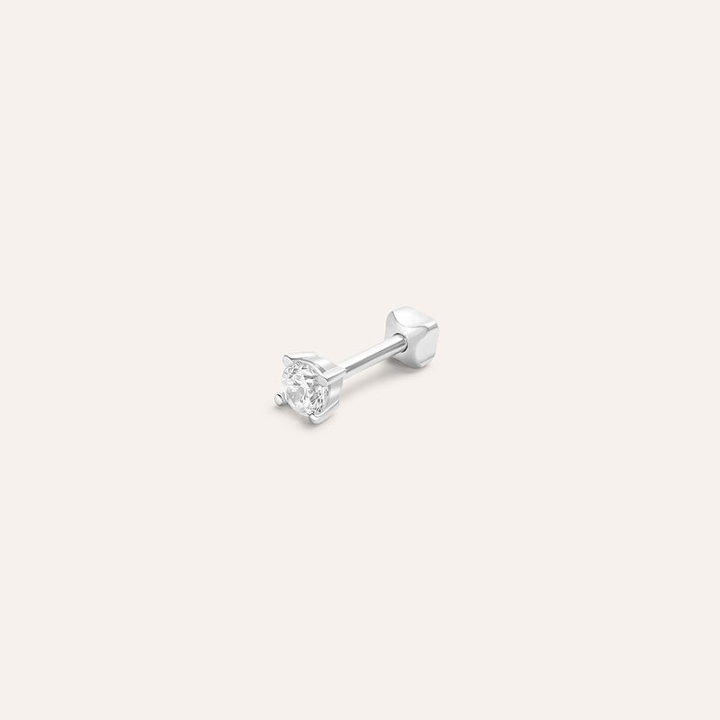 Piercing Orecchio Tragus Helix Conch Bon Ton Oro Bianco Cubic Zirconia - Piercing Orecchio Donna | Stroili