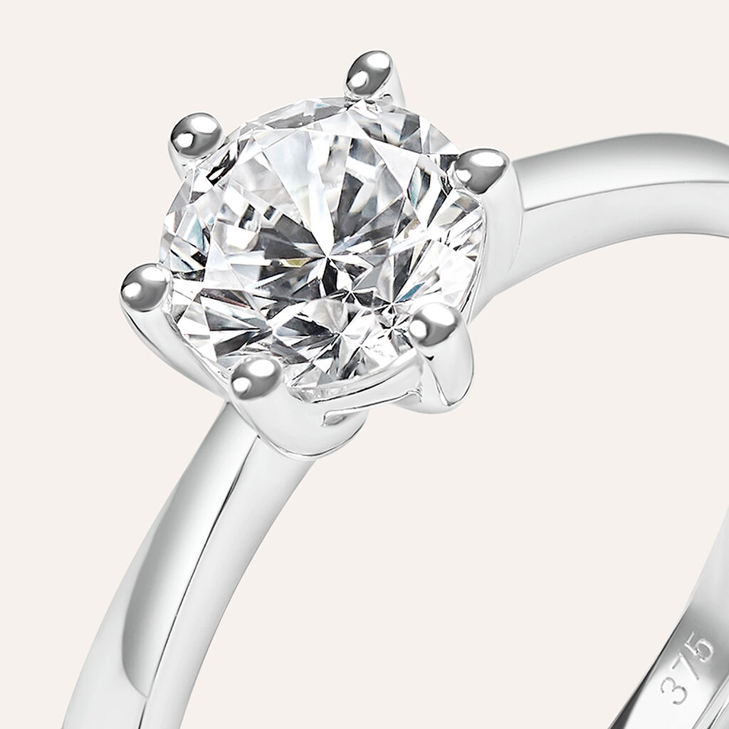 Anello Solitario Claire Oro Bianco Cubic Zirconia - Anelli con Pietre Donna | Stroili