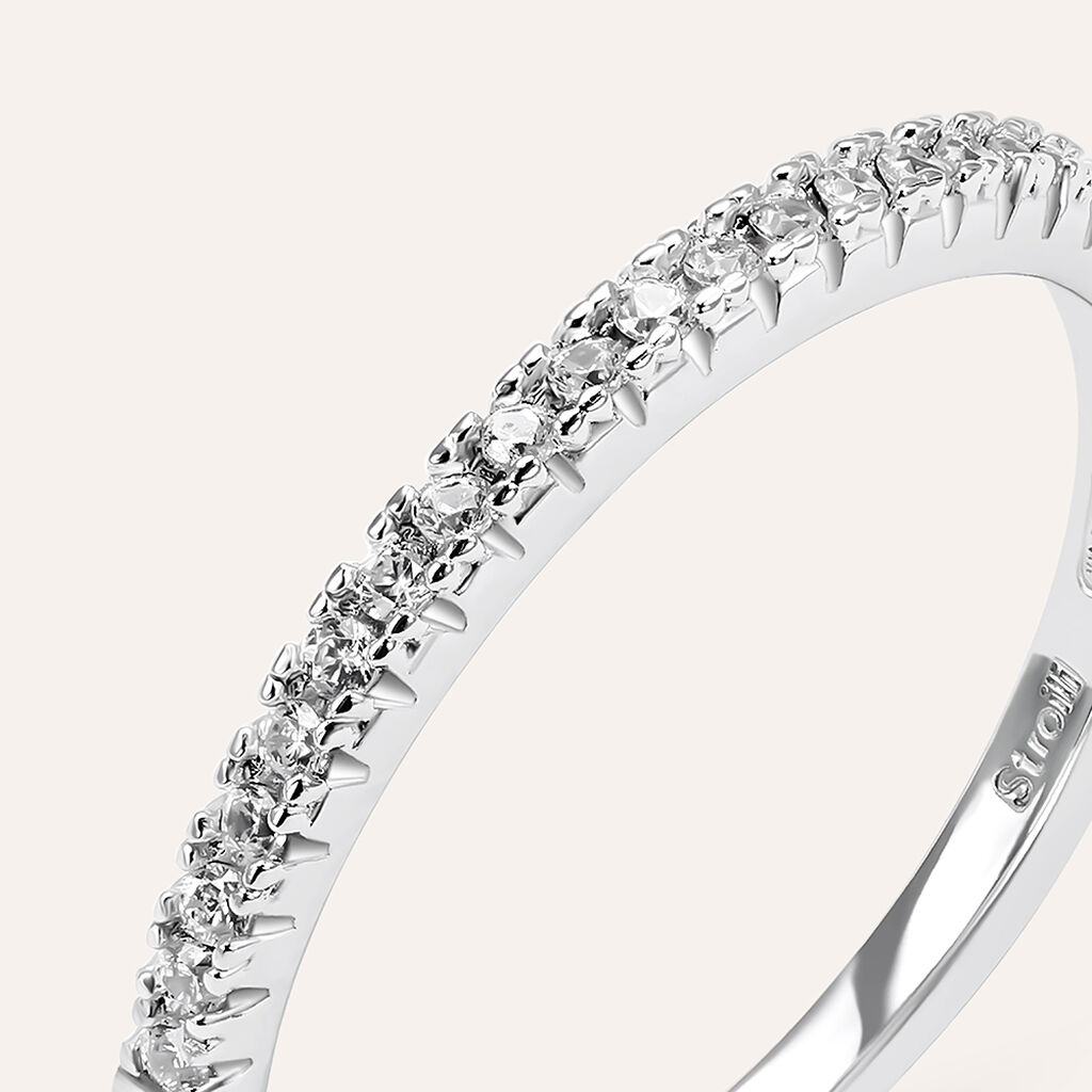 Anello Semi-eternity Silver Elegance Argento Rodiato Cubic Zirconia - Anelli con Pietre Donna | Stroili