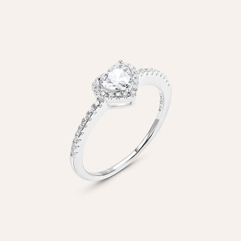 Anello Solitario Silver Elegance Argento Rodiato Cubic Zirconia - Anelli con Pietre Donna | Stroili