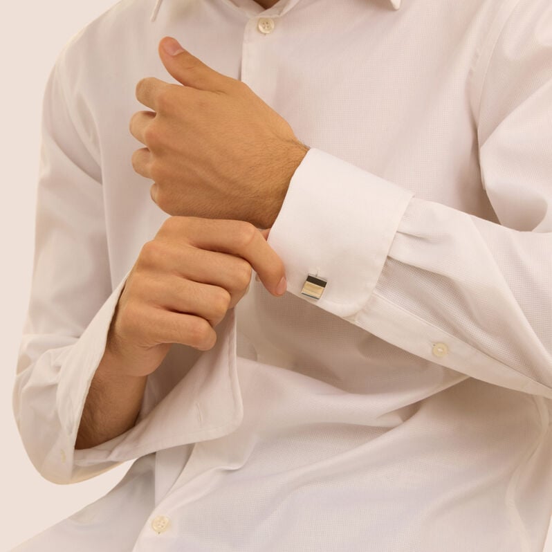 Gemelli Man Code Acciaio Bicolore Bianco / Nero - Gioielli Uomo | Stroili