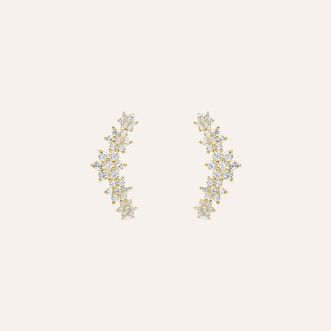 Orecchini Lobo Bon Ton Oro Giallo Cubic Zirconia - Orecchini a Lobo Donna | Stroili