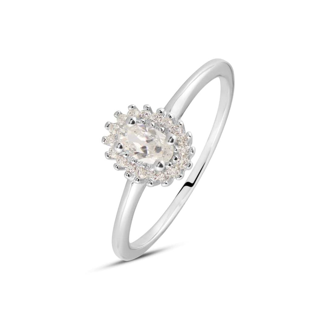 Anello Solitario Silver Elegance Argento Rodiato Cubic Zirconia - Anelli con Pietre Donna | Stroili