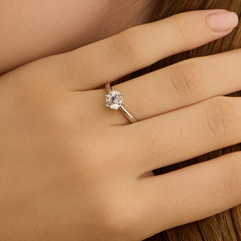 Anello Solitario Claire Oro Bianco Cubic Zirconia - Anelli con Pietre Donna | Stroili
