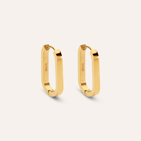 Orecchini A Cerchio Radiance Acciaio Dorato - Orecchini a Cerchio Donna | Stroili