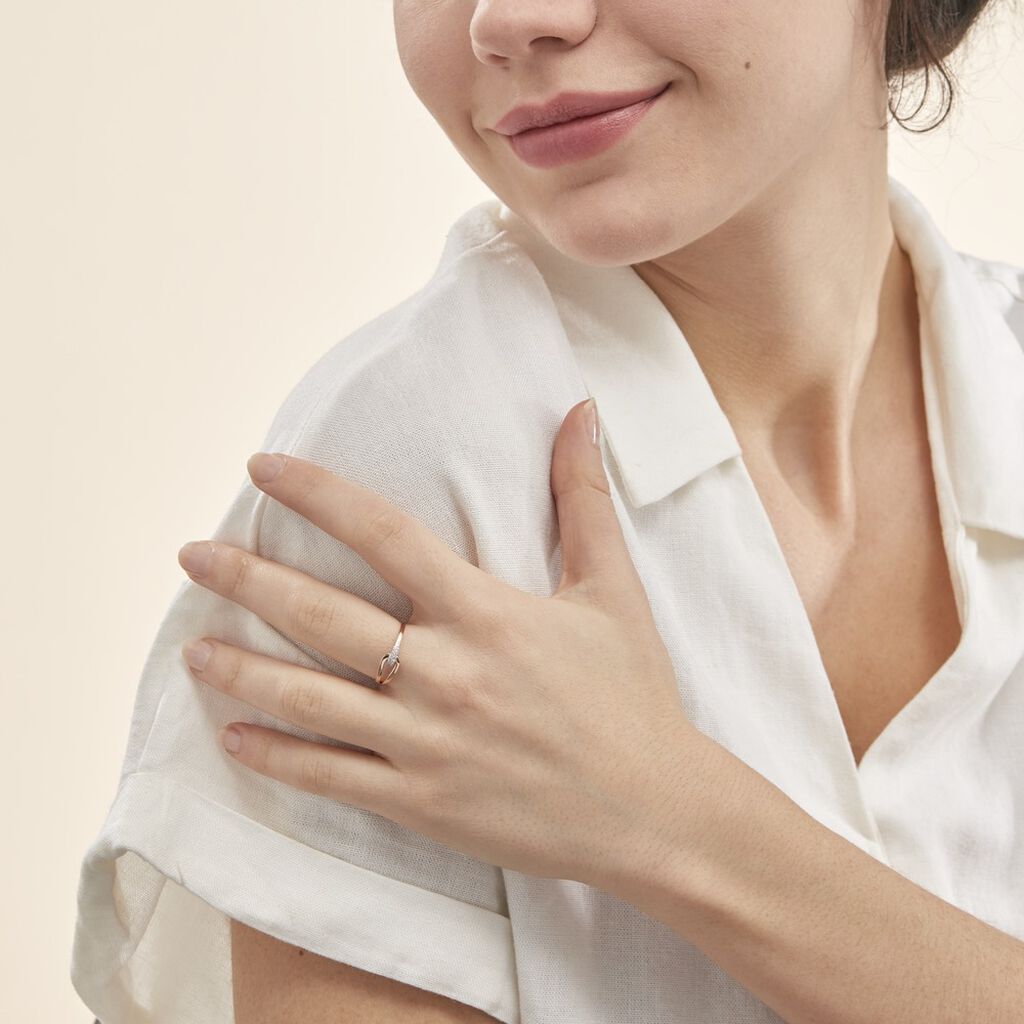 Anello Fantasia Sophia Oro Rosa Diamante