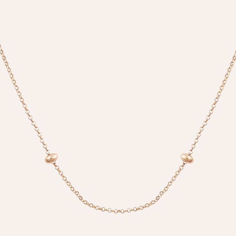 Girocollo maglia rol&eacute; in argento 925 rosato e glitter - Collane  | Stroili