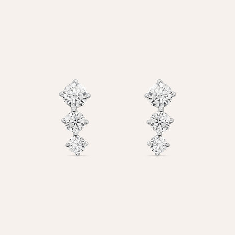 Orecchini Pendenti Trilogy Claire Oro Bianco Cubic Zirconia - Orecchini Pendenti Donna | Stroili