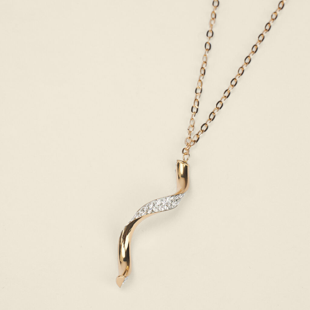 Collana Crystal Gold Oro Giallo Cristallo