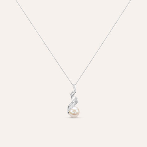 Collana Gold Pearls Oro Bianco Perla D'Acqua Dolce Diamante - Collane Donna | Stroili