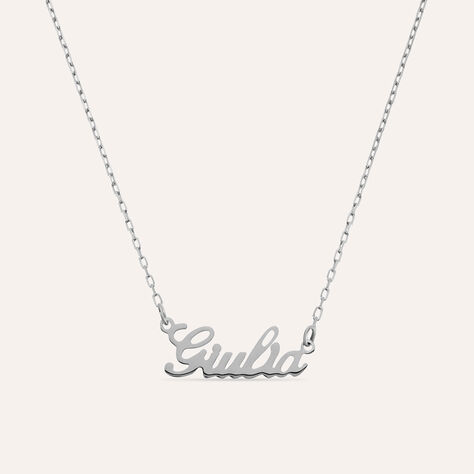 Collana Giulia Gold Names Oro Bianco - Collane Unisex | Stroili