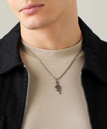 Collana Man Code Acciaio Cristallo