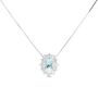Collana Acquamarina Oro Bianco Acquamarina Diamante