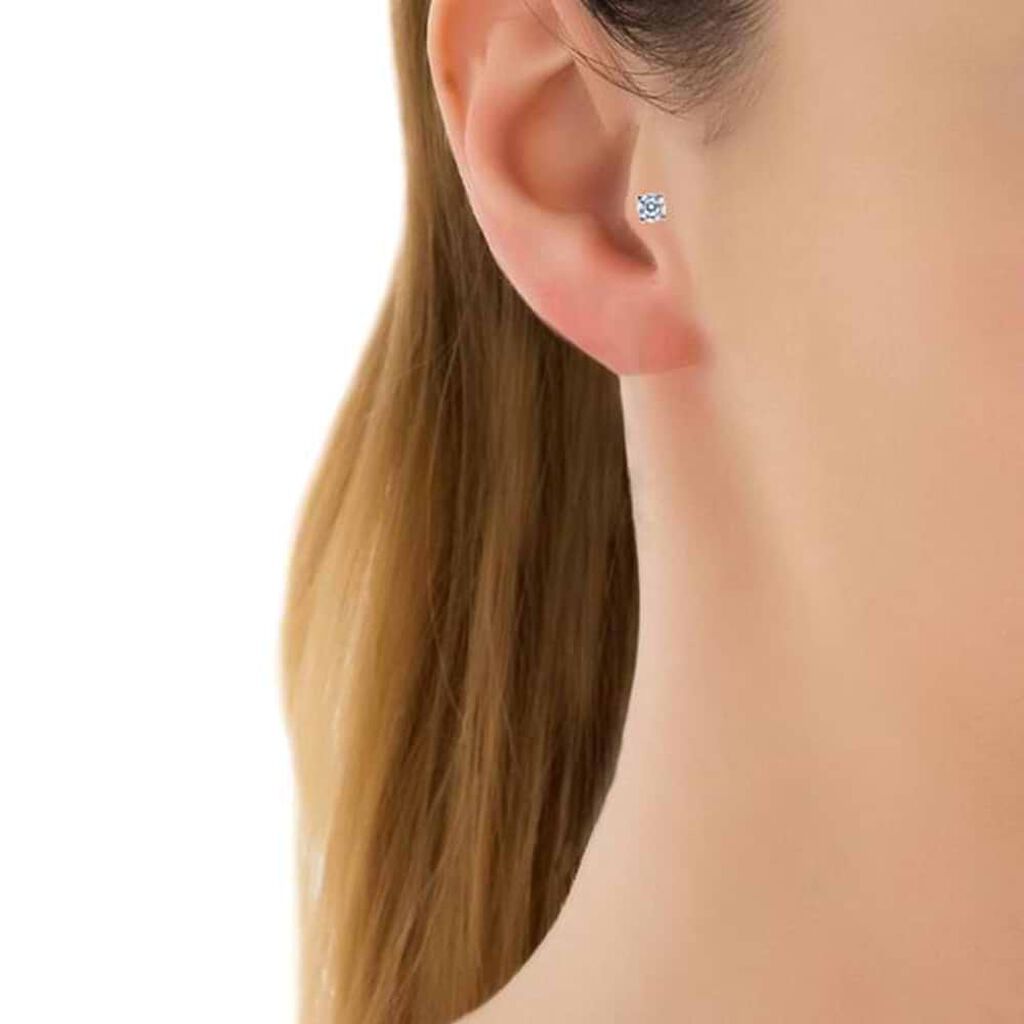 Piercing Orecchio Tragus Helix Conch Bon Ton Oro Bianco Cubic Zirconia - Piercing Orecchio Donna | Stroili