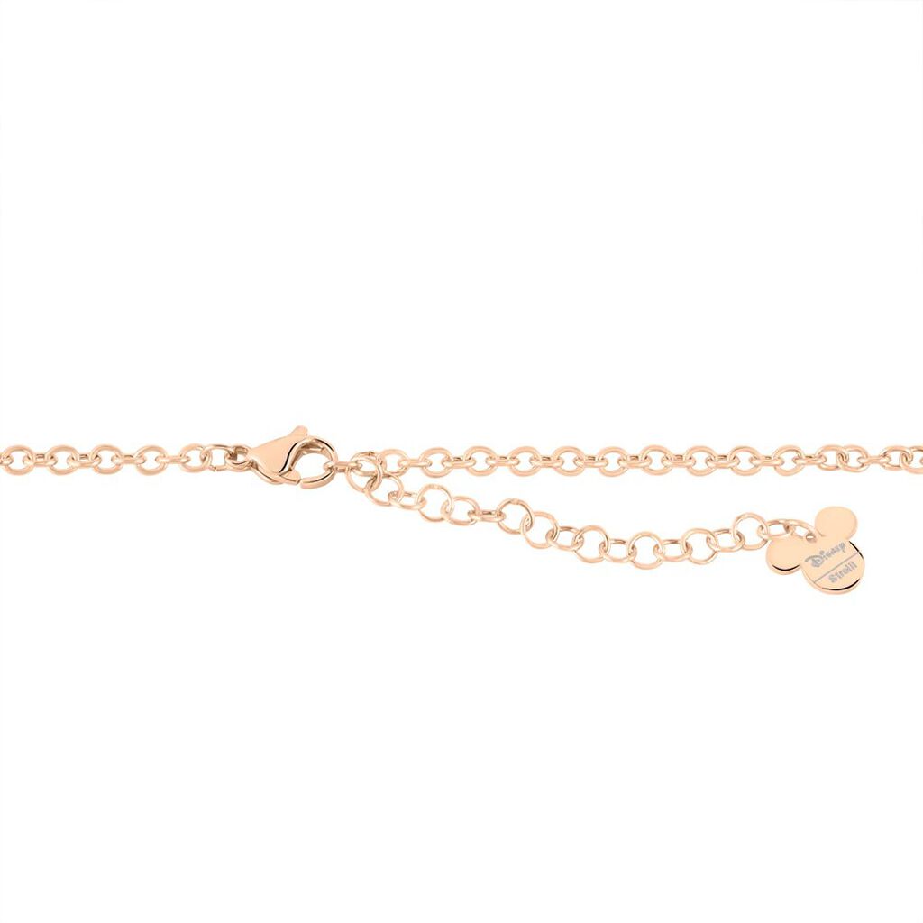 Collana Mickey Mouse & Friends Acciaio Rosa Cristallo