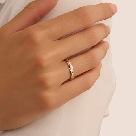 Fede Classica Diamantata 3 mm Oro Bicolore Bianco / Rosa - Fedi Donna | Stroili