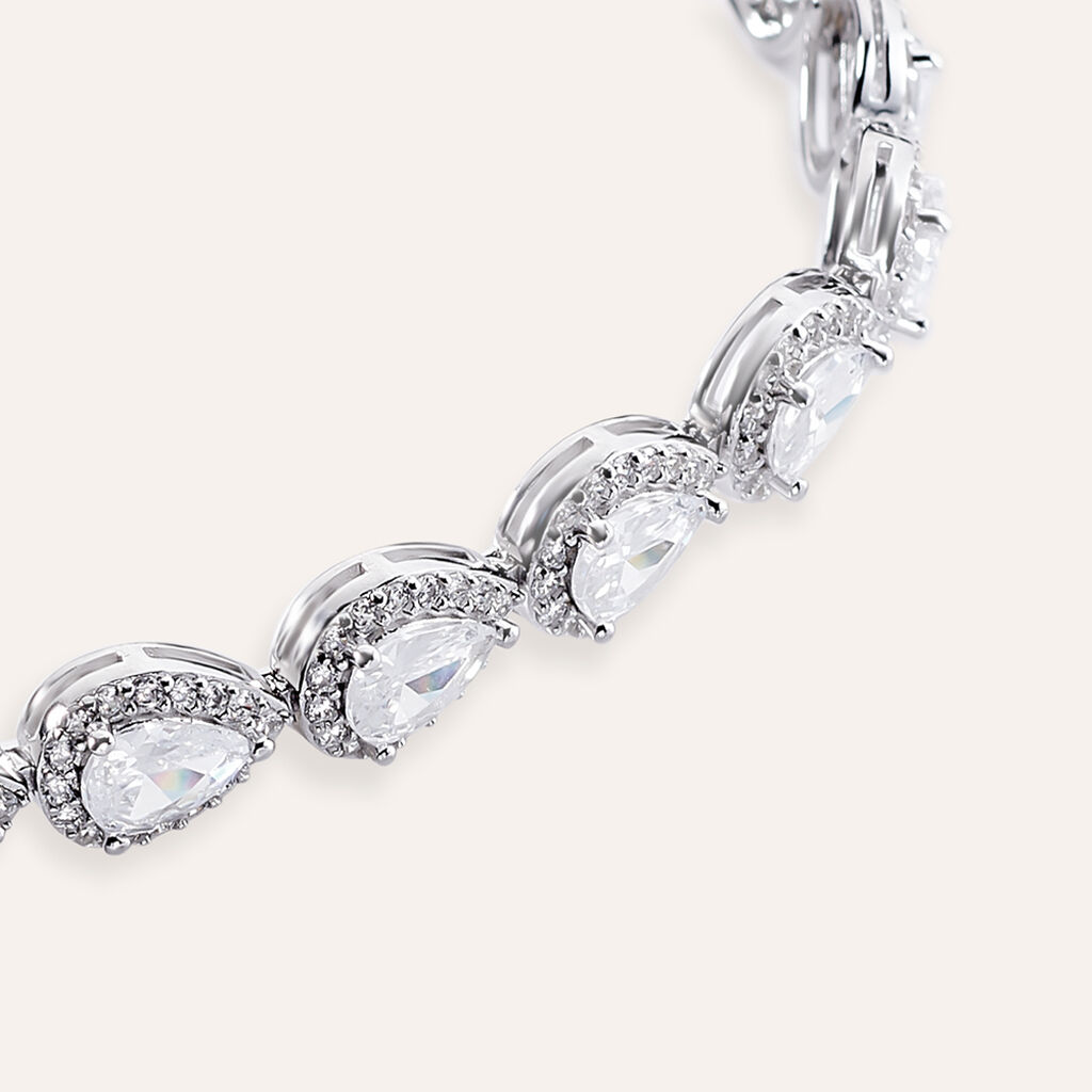 Bracciale Tennis Silver Elegance Argento Rodiato Cubic Zirconia