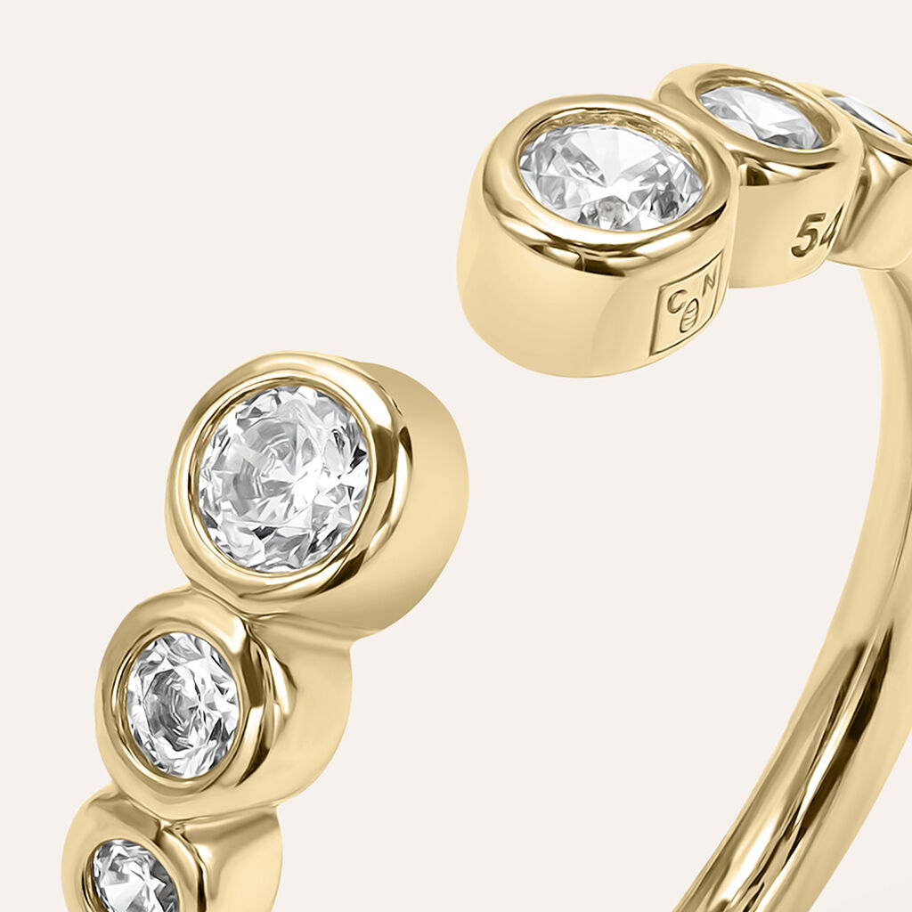 Anello Contrarie Golden Dream Placcato Oro Giallo Cubic Zirconia - Anelli con Pietre Donna | Stroili