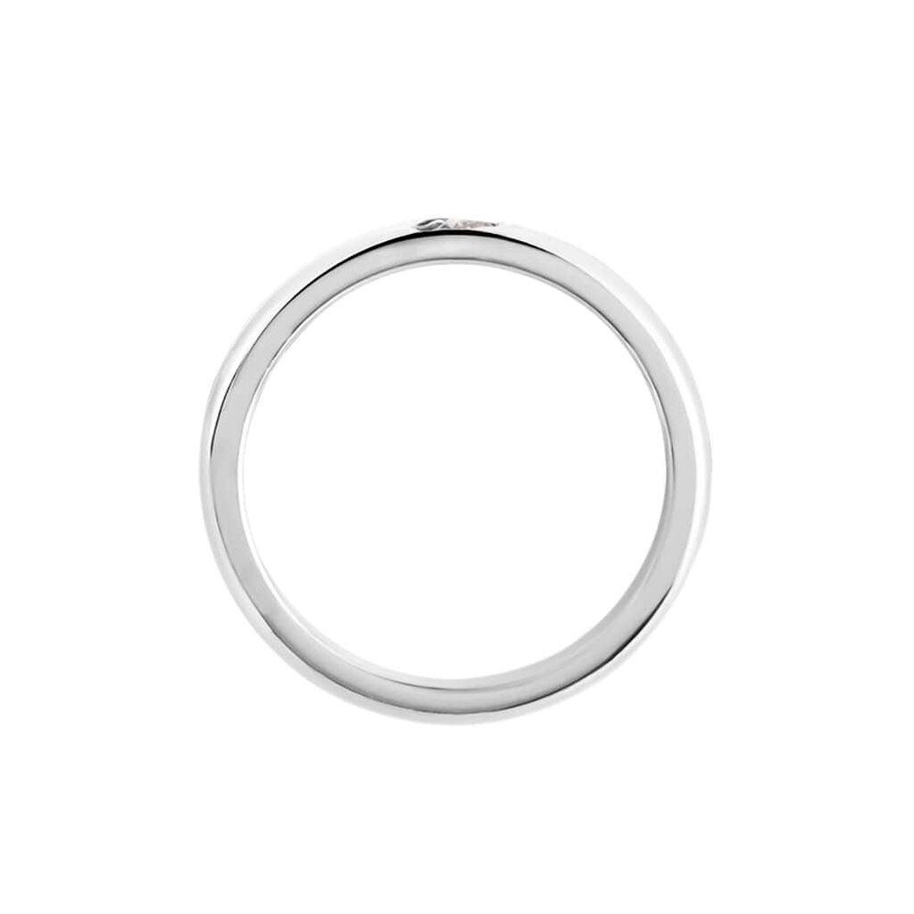 Fede Classica 3.1 mm Oro Bianco Diamante - Anelli con Incisione Unisex | Stroili