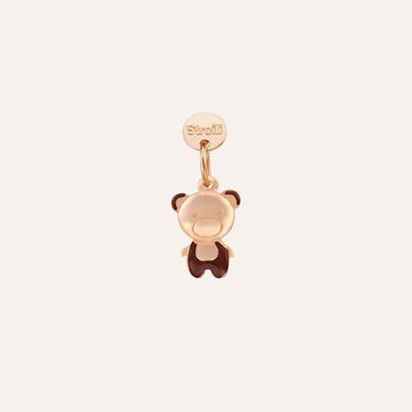 Charm in argento rodiato e smalto