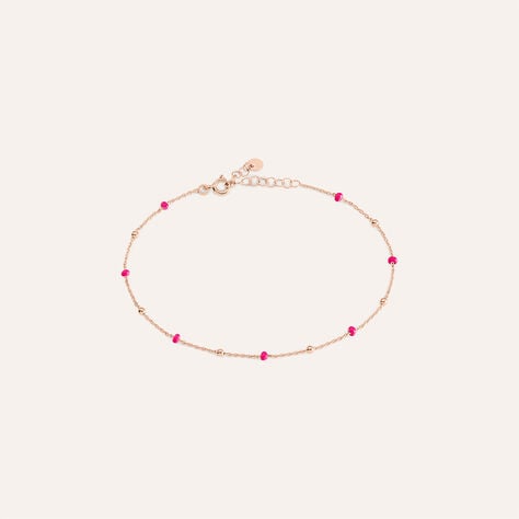 Cavigliera Silver Collection Argento Rosa Pietra sintetica - Cavigliere Donna | Stroili