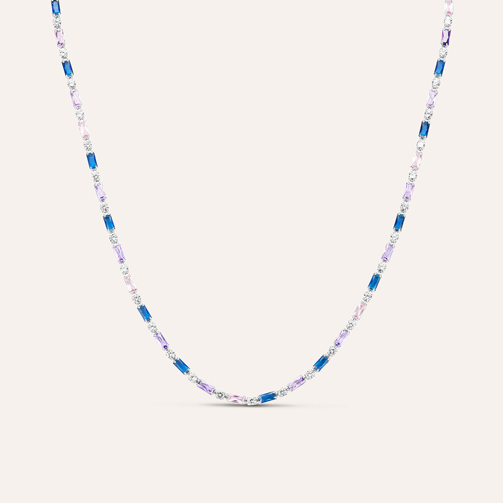 Collana Tennis Romantic Shine Ottone Cristallo