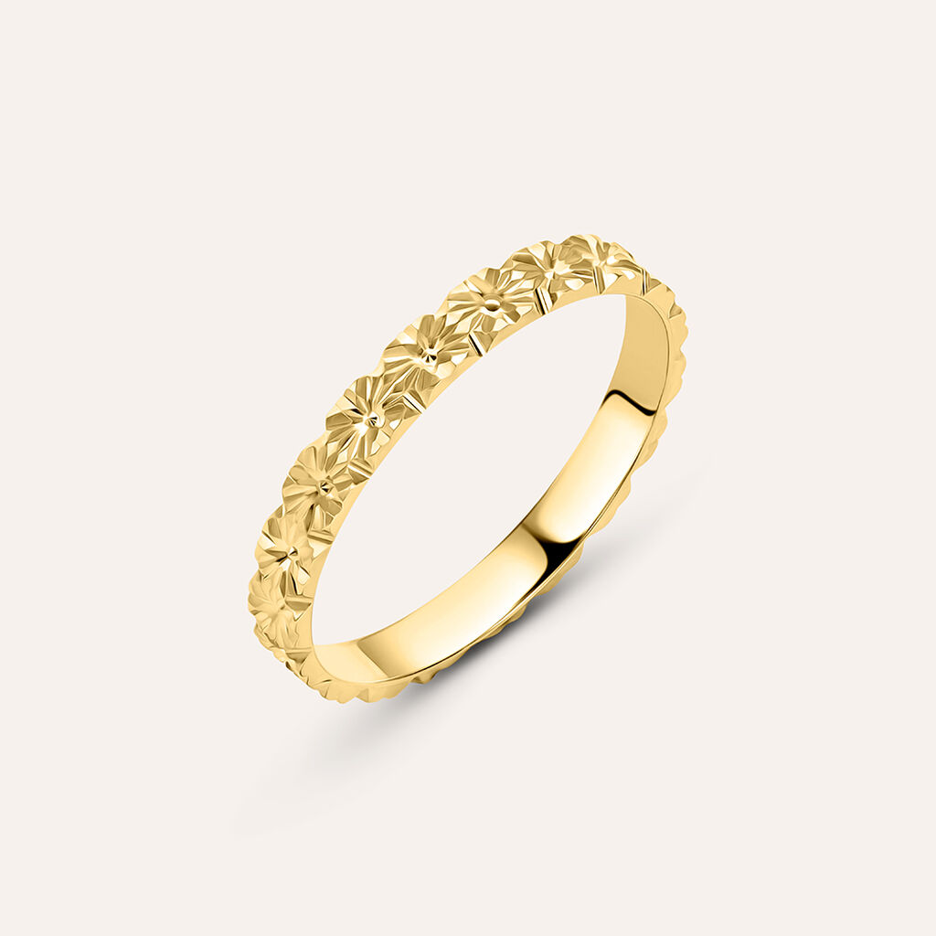 Fede Classica Diamantata 2.5 mm Oro Giallo