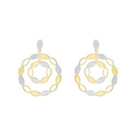 Orecchini pendenti in bronzo dorato forma cerchi - Orecchini Pendenti Donna | Stroili