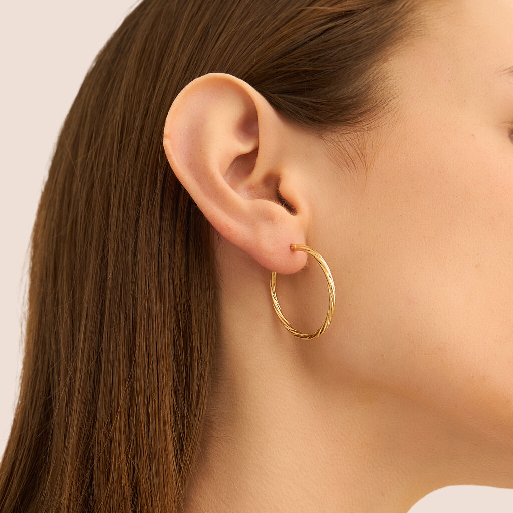 Orecchini A Cerchio Toujours Oro Giallo - Orecchini a Cerchio Donna | Stroili
