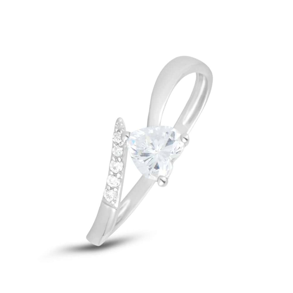 Anello Solitario Claire Oro Bianco Cubic Zirconia