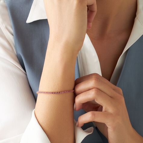 Bracciale Tennis Silver Rainbow Argento Rosa Cubic Zirconia - Bracciali Tennis Donna | Stroili