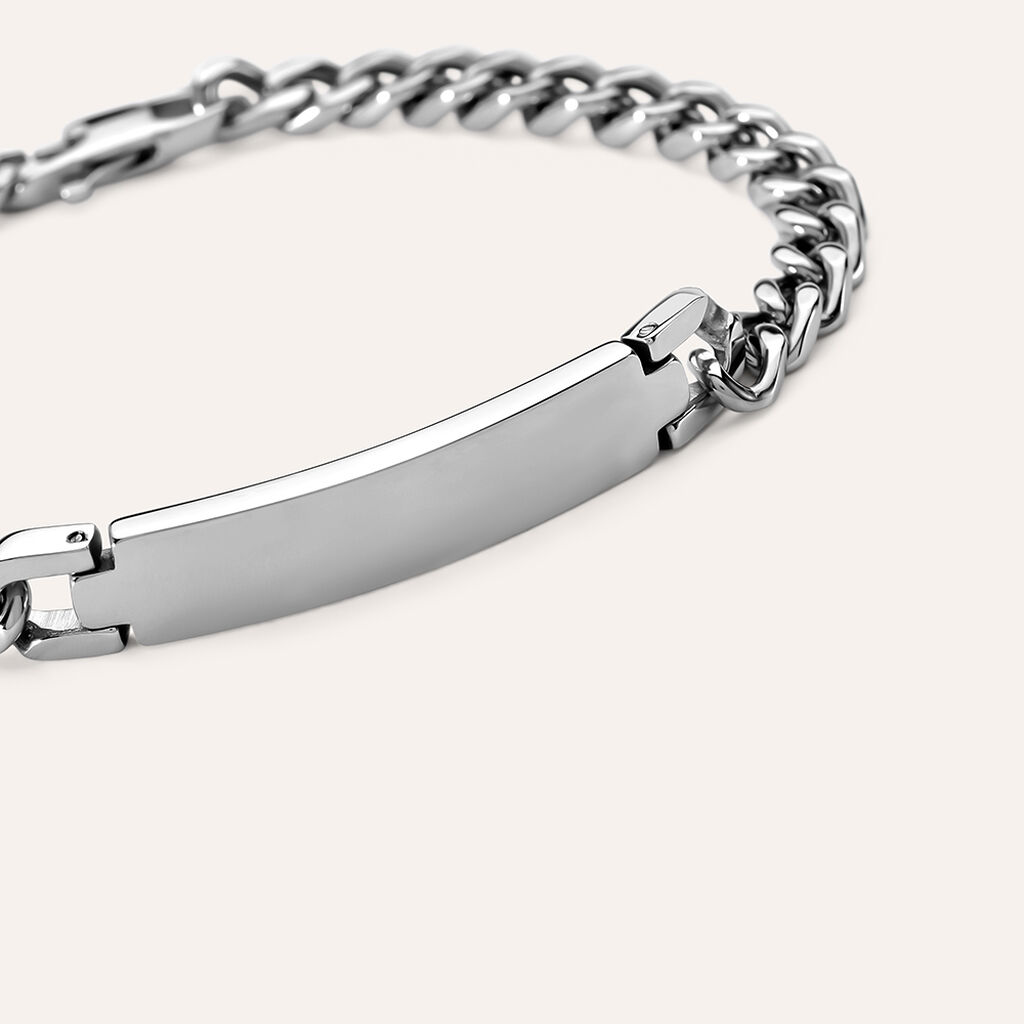 Bracciale Con Targhetta Man Code Acciaio