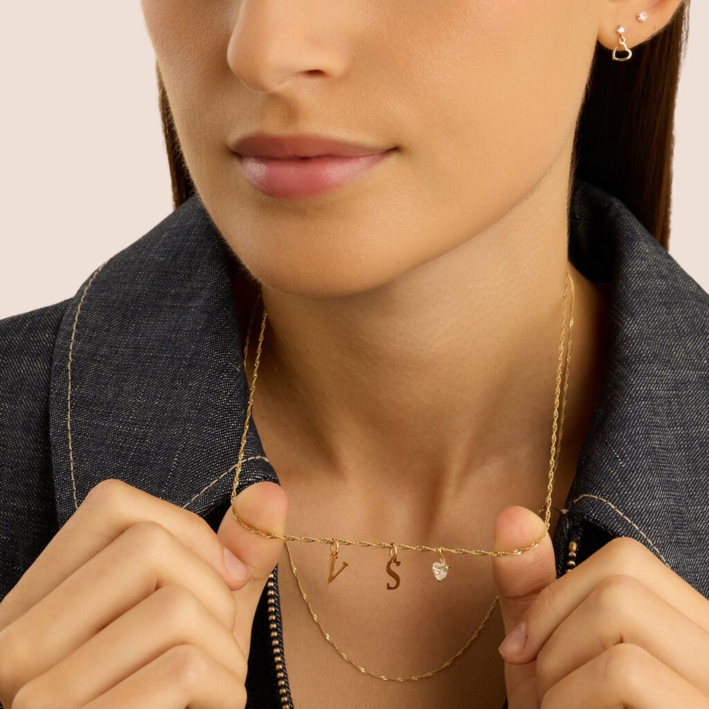 Orecchini Lobo Punto Luce Bon Ton Oro Giallo Cubic Zirconia