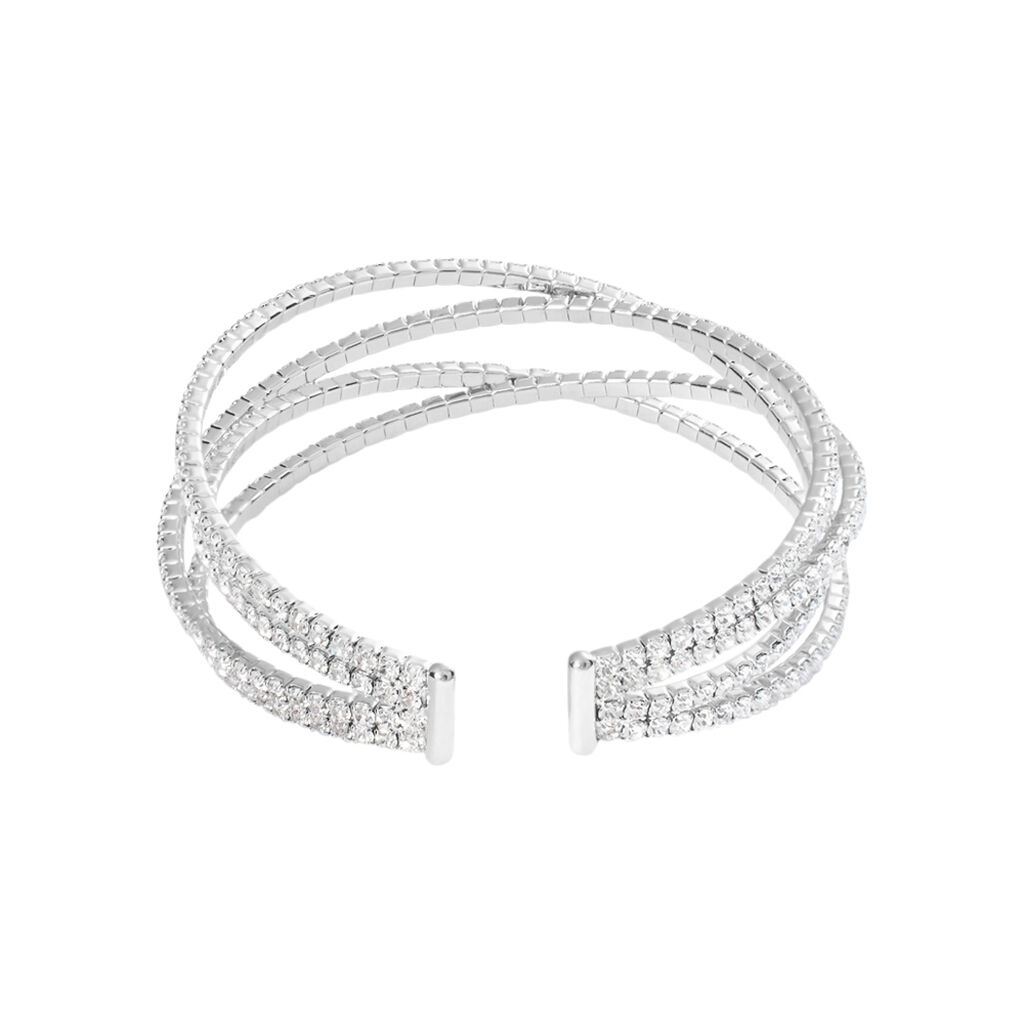 Bangle Romantic Shine Metallo Cristallo - Bracciali Rigidi Donna | Stroili