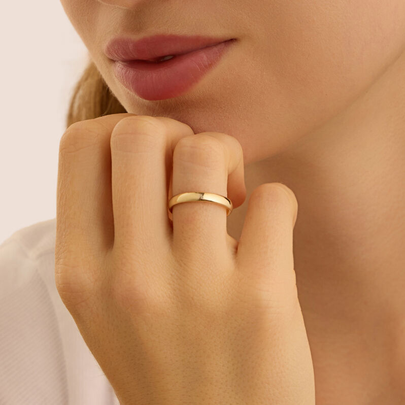 Fede Comoda Leggera 3 mm Oro Giallo - Anelli con Incisione Unisex | Stroili