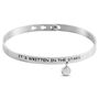 Bangle Lady Message Acciaio Destiny e Cristalli