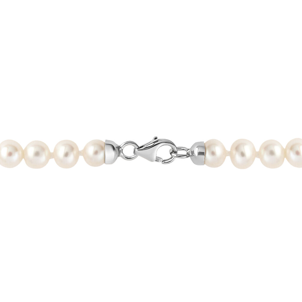 Collana Gabrielle Oro Bianco Perla D'Acqua Dolce - Collane Donna | Stroili