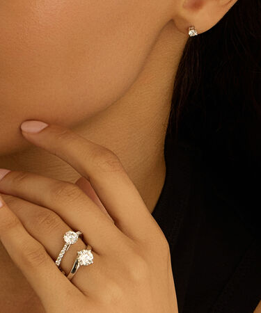 Anello Solitario Valentino Diamade Oro Bianco Diamante Lab-Grown