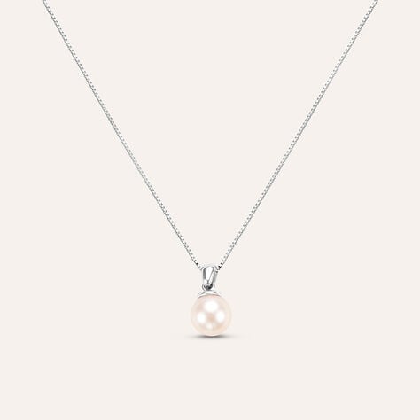 Collana Gabrielle Oro Bianco Perla Akoya - Collane Donna | Stroili
