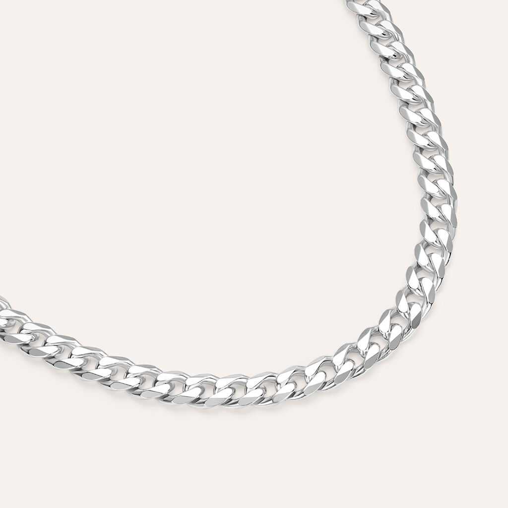 Bracciale Catena Gentleman Argento Rodiato - Bracciali Uomo | Stroili