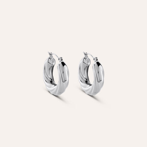 Orecchini A Cerchio Moonlight Acciaio - Orecchini a Cerchio Donna | Stroili