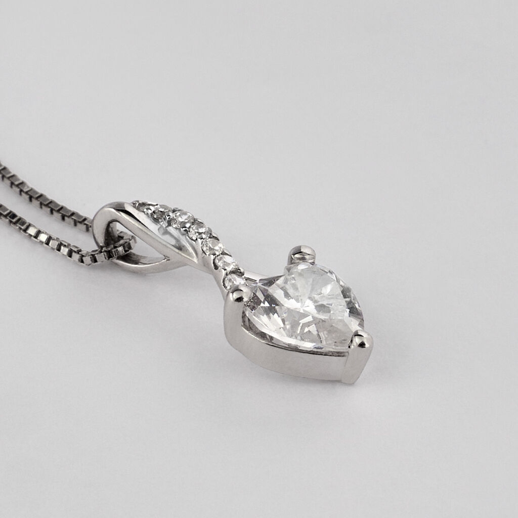 Collana Claire Oro Bianco Cubic Zirconia - Collane Donna | Stroili