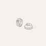 Orecchini A Cerchio Toujours Oro Bianco Cubic Zirconia