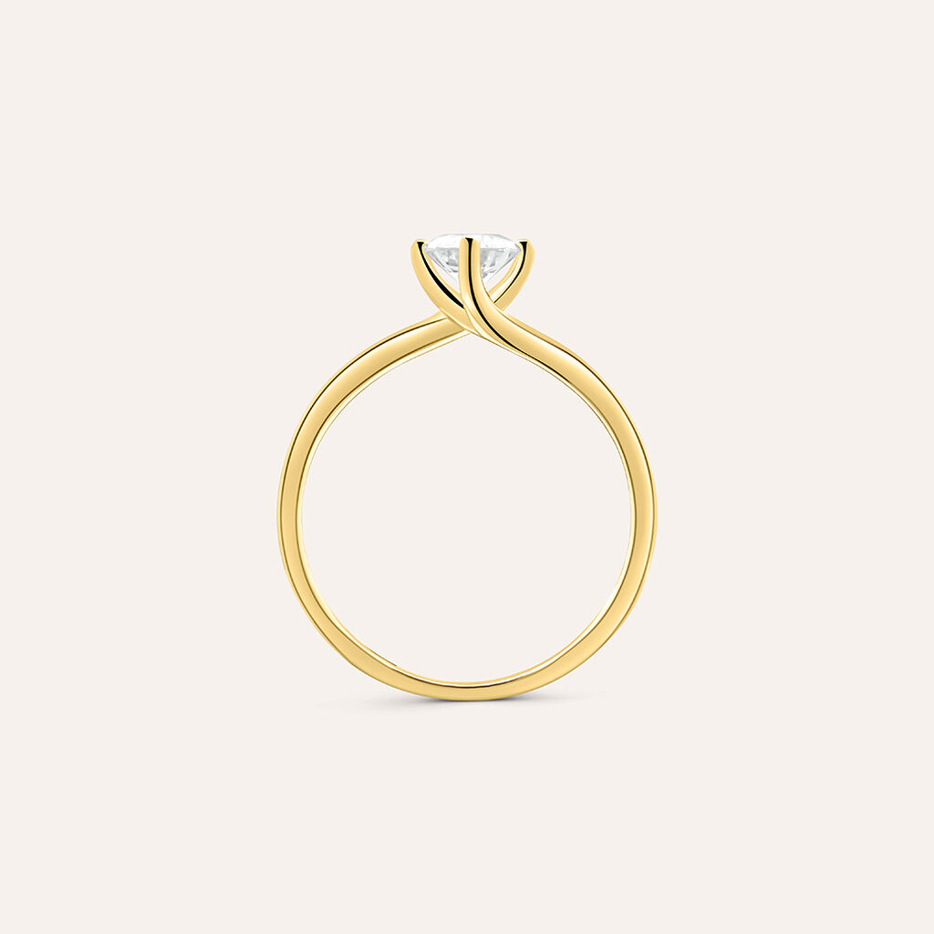 Anello Solitario Valentino Diamade Oro Giallo Diamante Lab-Grown