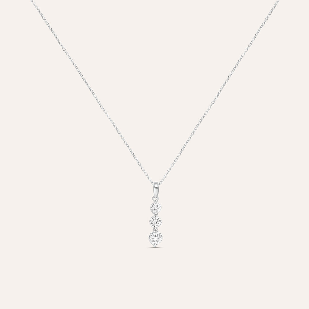 Collana Trilogy Silver Elegance Argento Rodiato Cubic Zirconia